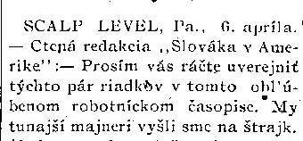 List Martina Smolka novinám Slovák v Amerike, 1906